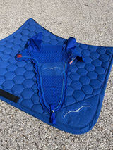 Sottosella da salto modello Walapai e cuffia lunga modello Calonga Animo blu royal