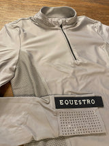 Polo tecnica donna da allenamento con strass Equestro