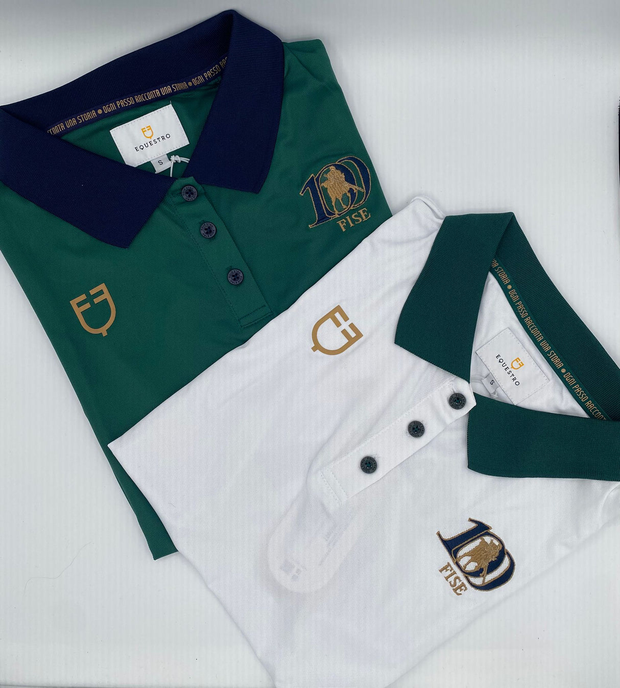 Polo donna in piquet con bottoni Equestro x Fise 100