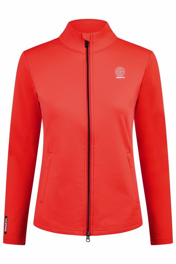 Maglia tecnica con zip arancio Eskadron