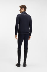 Cardigan da equitazione con zip e profili a righe HUGO BOSS
