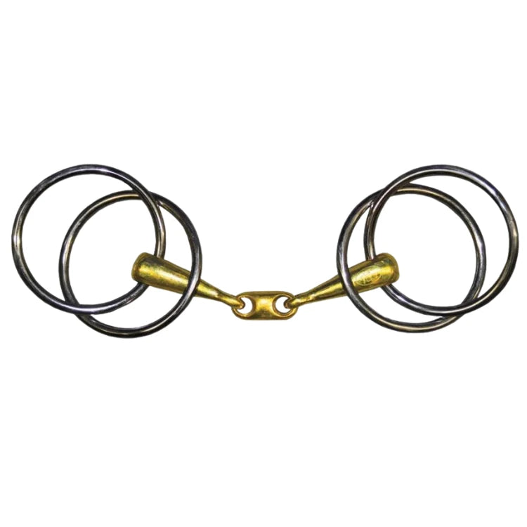 Filetto a quattro anelli con oliva centrale Jump'in 13.5 cm