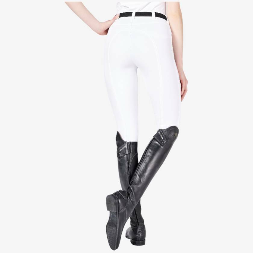 Pantalone donna con grip al ginocchio Syracuse bianco Vestrum