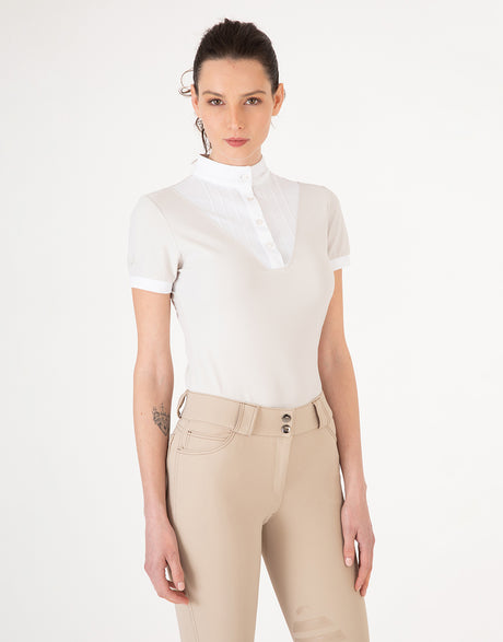 Polo da Gara donna Zarina Sarm Hippique beige