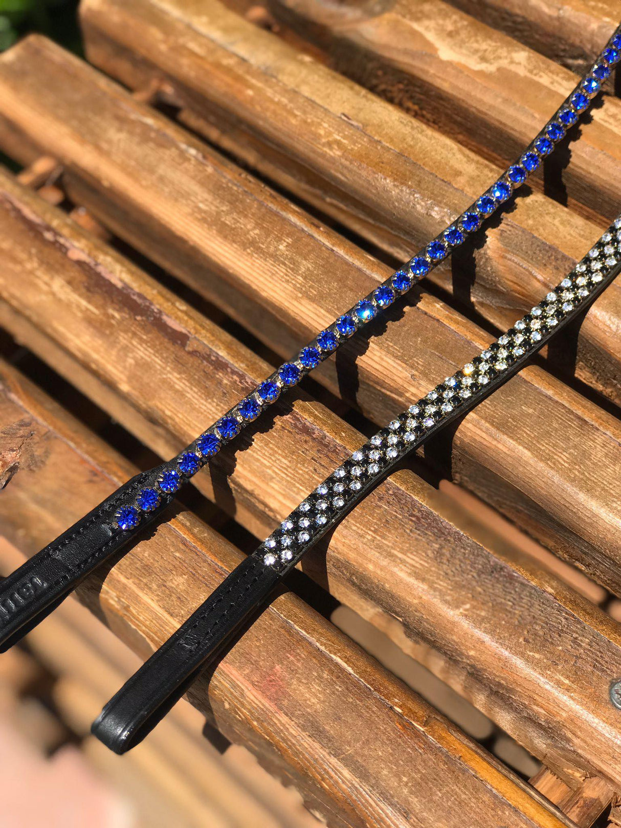 Frontalino Tattini strass blu