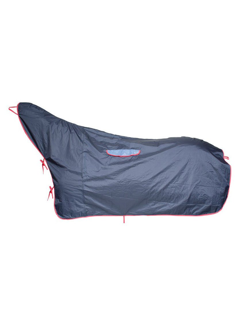 Coperta impermeabile per cavallo c/cappuccio e fori staffe modello Barents