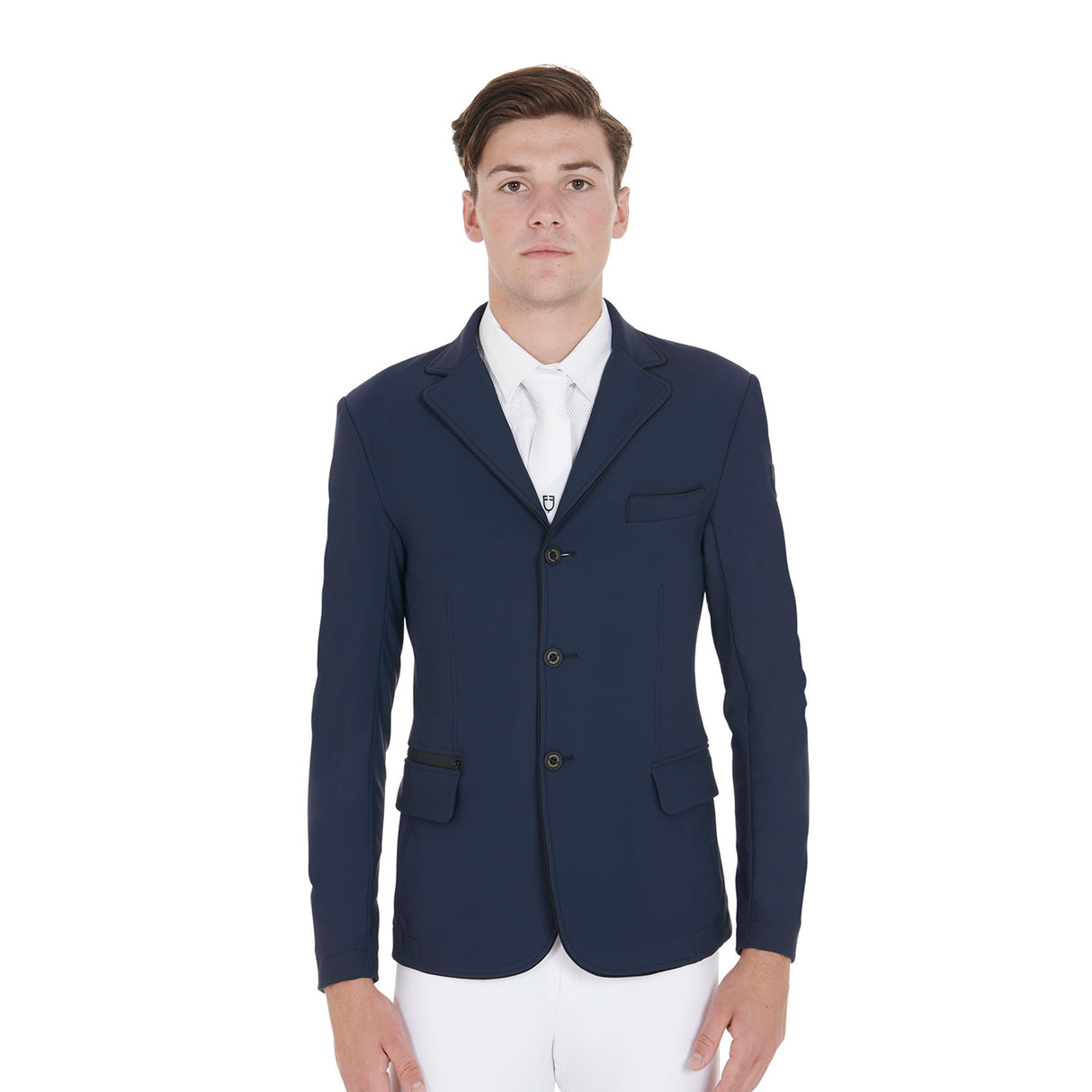 Giacca uomo da concorso tasca laterale con zip Equestro