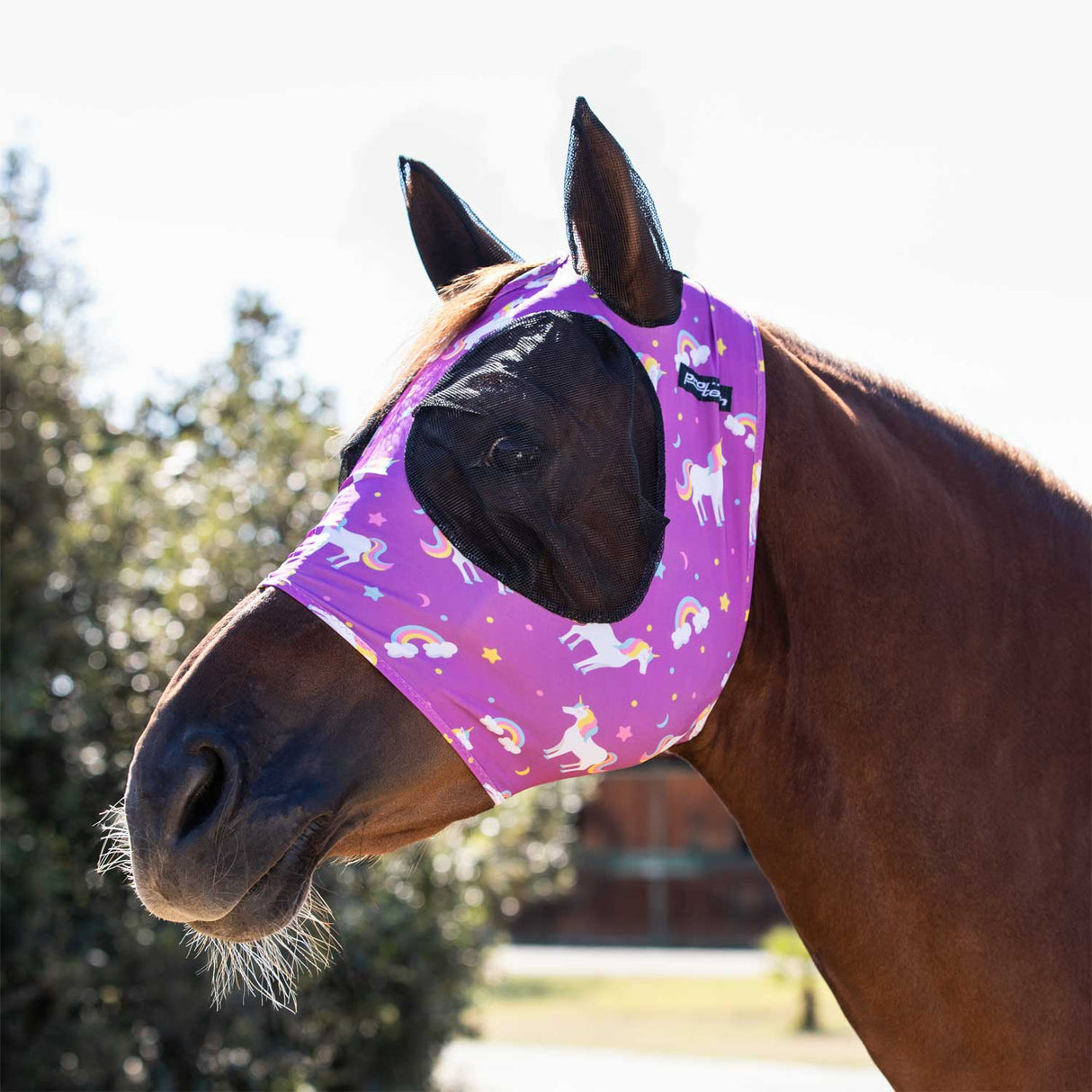 Maschera anti mosche in lycra con retina copriorecchie