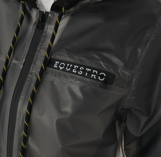Impermeabile uomo in tessuto tecnico trasparente Equestro